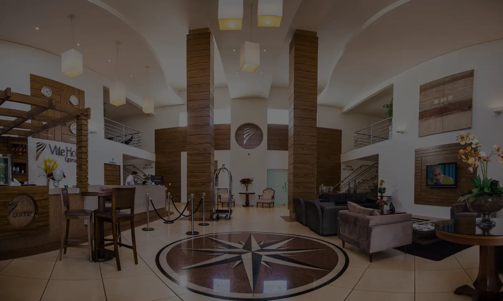 Fachada do Ville Hotel Gramadão em Votuporanga